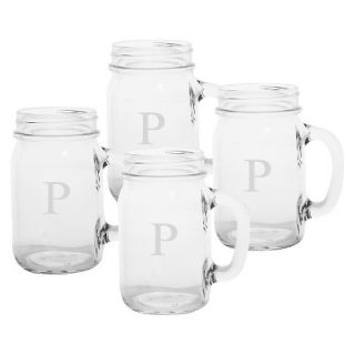 Personalized Monogram Old Fashioned Drinking Jar Set of 4   P