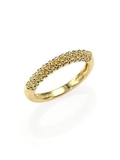 Lagos 18K Yellow Gold Caviar Beaded Ring   Gold