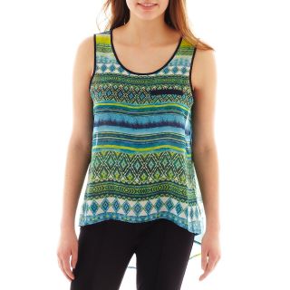 By & By Sleeveless Open Back Print Top, Pat G