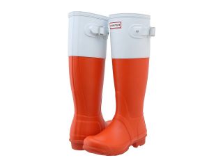 Hunter Original Colour Block Womens Rain Boots (Orange)