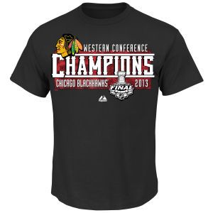 Chicago Blackhawks Majestic NHL Rising Star Conference Champs T Shirt