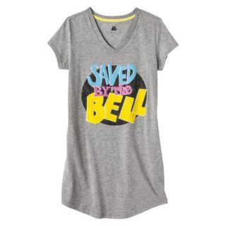 Vintage Juniors Dorm Tee   Saved By The Bell Grey L