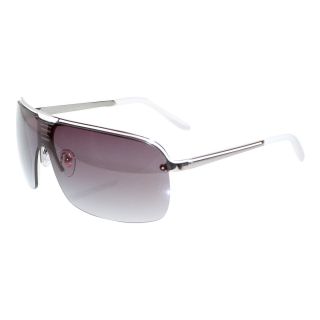 ARIZONA Rimless Shield Sunglasses, Gray, Mens