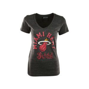 Miami Heat 5th & Ocean NBA Womens Arch Distressed T Shirt