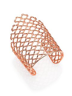 Alexis Bittar Miss Havisham Liquid Asymmetrical Barbed Wire Cuff Bracelet/Rose G