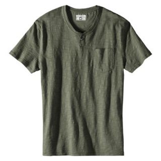 Converse One Star Mens Short Sleeve Henley   Olive M