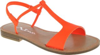 Girls Nina Gabby   Neon Orange Nappa Sandals