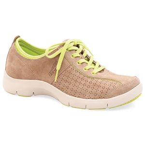 Dansko Womens Elise Mocha Lime Suede Shoes, Size 37 M   4401 351646