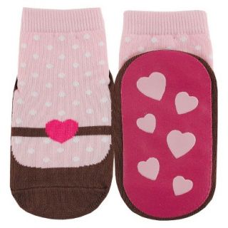 Luvable Friends Infant Girls Mary Jane Sock   Pink 12 M