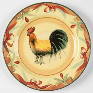 Pfaltzgraff Tuscan Rooster Salad Plate, Fine China Dinnerware   Blue,Green&Red S