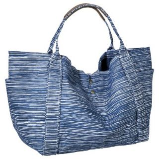 Merona Canvas Beach Bag Tote   Blue