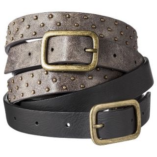 Mossimo Supply Co. Two Pack Belts   Black/Brown XS