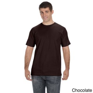 Anvil Mens Organic Cotton Short sleeve Crew neck T shirt Brown Size XXL