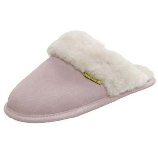Womens Brumby Shearling Scuff Slippers   Pink 10.0