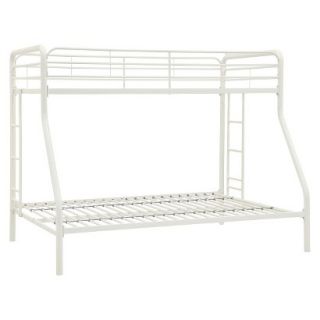 Kids Bed Twin over Full Bunk Bed   White