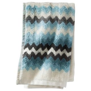 Threshold Watercolor Chevron Hand Towel   Blue/ Gray