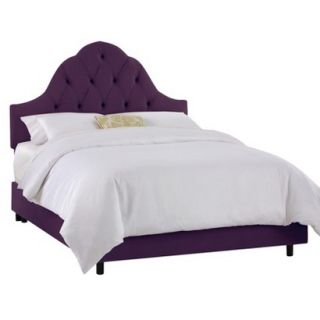 Skyline King Bed Skyline Furniture Toulouse Velvet Bed   Purple