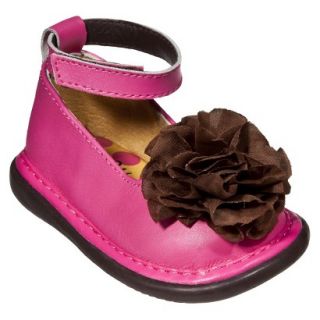Little Girls Wee Squeak Ankle Strap Shoe   Hot Pink 4