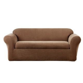 Sure Fit Stretch Metro 2pc Sofa Slipcover   Brown