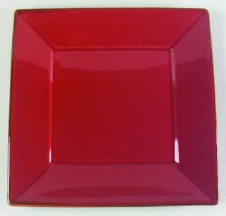 Pottery Barn Asian Square Paprika (Red) Dinner Plate, Fine China Dinnerware   Al