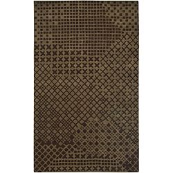 Hand tufted Hesiod Brown Geometric Wool Rug (5 X 8)