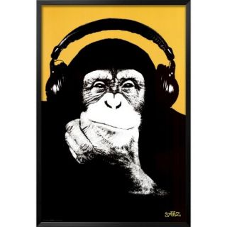 Art   Steez   Headphone Monkey Framed Poster