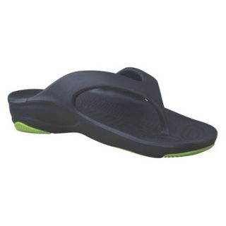 Boys Dawgs Premium Flip Flop Sandals   Navy/Lime Green 1