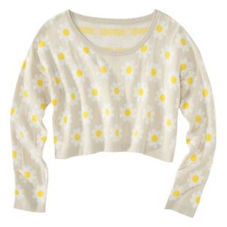 Xhilaration Juniors Daisy Cropped Sweater   Cream S(3 5)