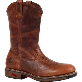 Rocky Ride 11In. Waterproof Western Boot   Palomino, Size 10, Model 4181