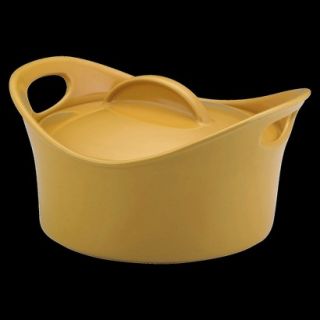 Rachael Ray Round Casserole with Lid   Yellow (2.75 Qt)