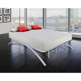 Double Bed Frame Eco Lux Arch Support Platform Bed Frame   Silver
