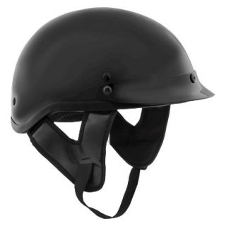 Fuel Gloss Black Half Helmet   Large