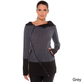 Anatomie Womens Shelley Hooded Asymmetrical Zip Sweater