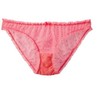 Xhilaration Juniors Sheer Bikini Bloomers   Primo Pink XS