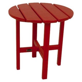 Polywood Round Patio Side Table   Red