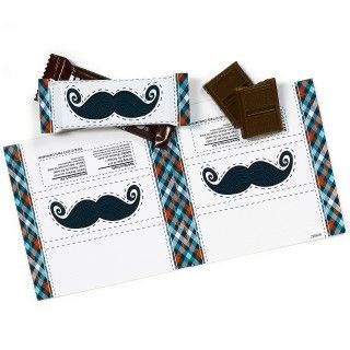 Little Man Mustache Small Candy Bar Wrappers