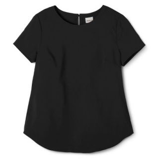 Merona Womens Woven T Shirt Blouse   Black   L