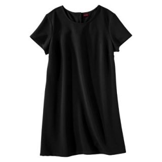 Merona Womens Plus Size Short Cap Sleeve Shift Dress   Black 1