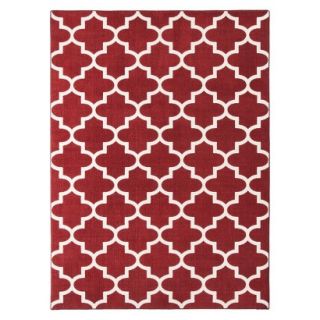 Maples Fretwork Area Rug   Red (5x7)