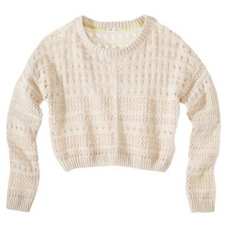 Xhilaration Juniors Cropped Sweater   Natural XXL
