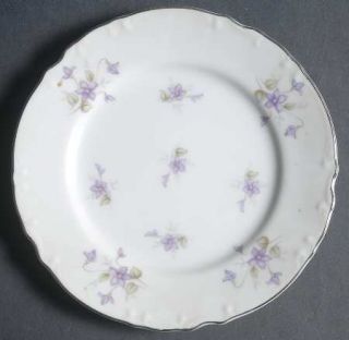Mikasa Violetta Bread & Butter Plate, Fine China Dinnerware   9343,Violets,Embos