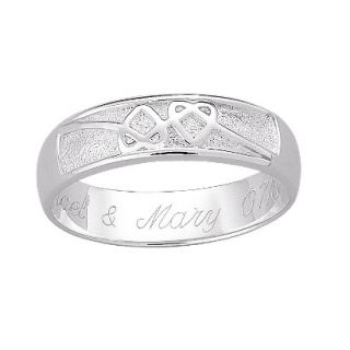 Sterling Silver Personalized Engraved Love Knot Ring  6