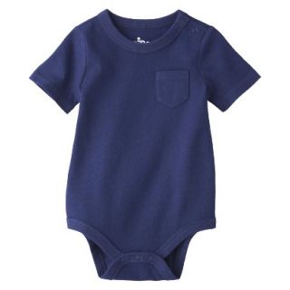 Circo Newborn Boys Solid Front Pocket Bodysuit   Blue 18 M