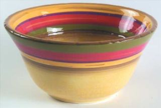 Clay Art Toscana Coupe Soup Bowl, Fine China Dinnerware   Red/Orange/Green,Scrol