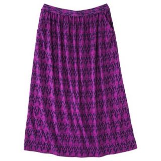 Pure Energy Womens Plus Size Maxi Skirt   Fuchsia/Navy Print 1X