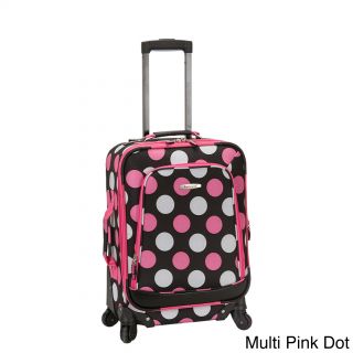 Rockland Deluxe Polka Dot 20 inch Expandable Carry on Spinner Upright