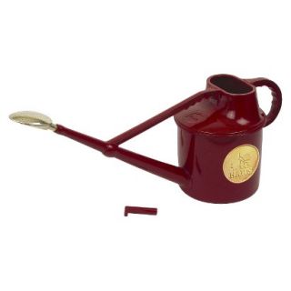 Haws 1.8 gallon Deluxe Outdoor Plastic Watering Can in Red