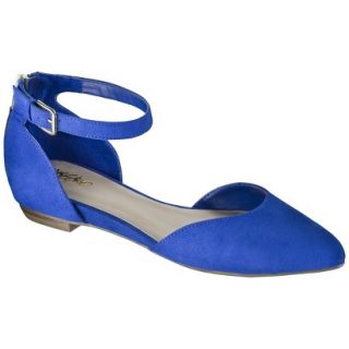 Womens Mossimo Veronica Ankle Strap Two Piece Flats   Blue 7