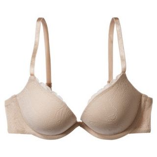 Gilligan & OMalley Womens Favorite Push Up Plunge Bra   Mochaccino Lace 36C