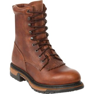 Rocky Original Ride 8 Inch EH Waterproof Western Lacer Boot   Tan, Size 8 1/2,